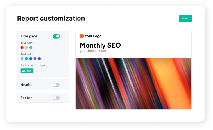Reporting interface within the Semrush platform.