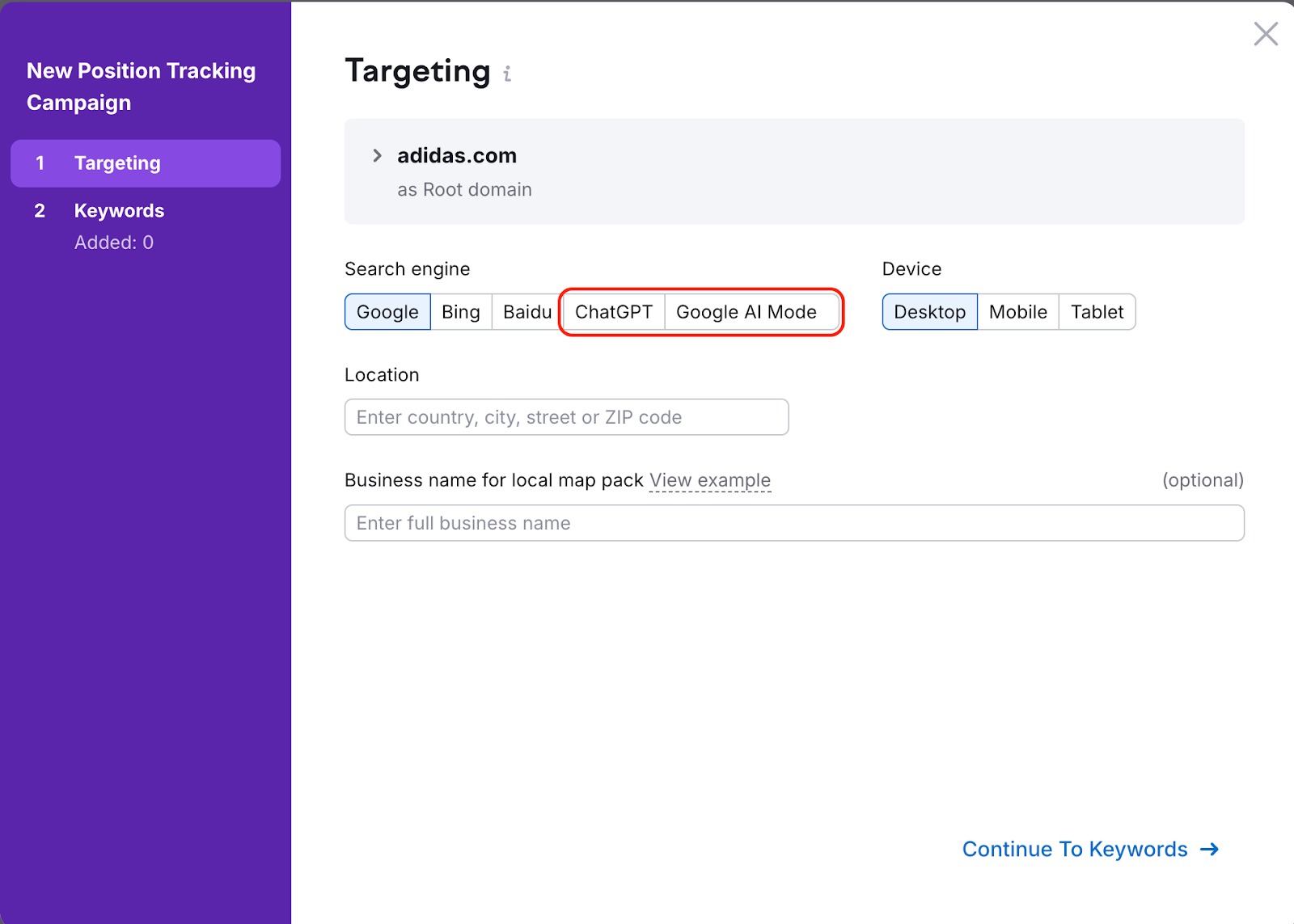 AI Search in Position Tracking image 1